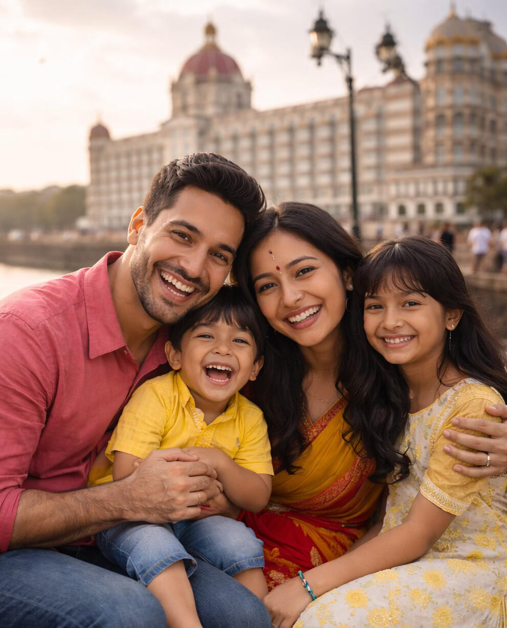 Happy family during a lifestyle photography session in Mumbai captured by a local photographer